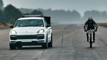 Porsche Cayenne Turbo helps cyclist Neil Campbell break speed record