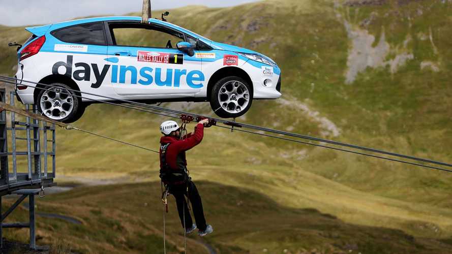Fiesta Rally Car Zip Line Stunt