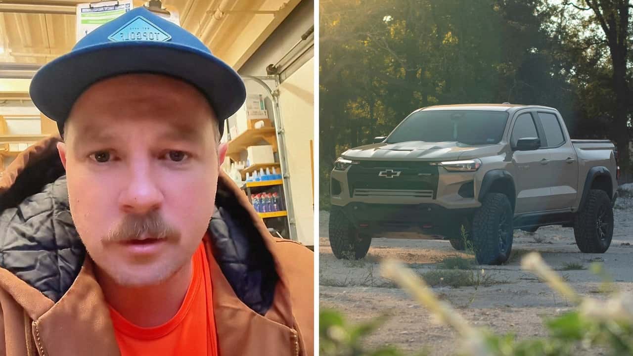 Idaho man snaps photo of new Chevrolet truck. Days later, the language on the window sign is different