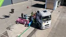 Mercedes-Benz eActros 600 side impact crash test