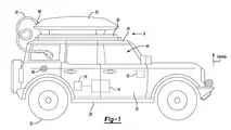 Ford patent for roof-mounted EV backup battery