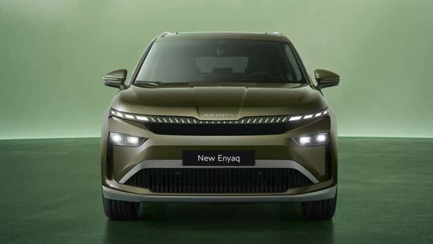 Skoda Enyaq facelift revealed in the style of Elroq - the grille is gone 