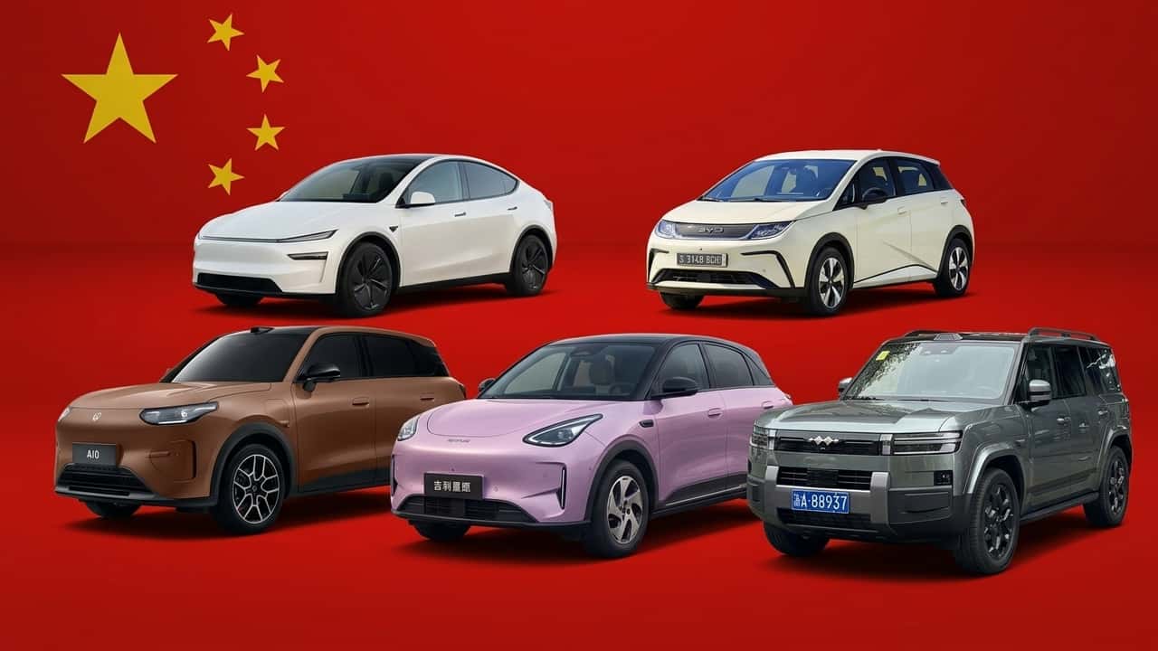 Na China, 9 dos 10 carros mais vendidos já são elétricos