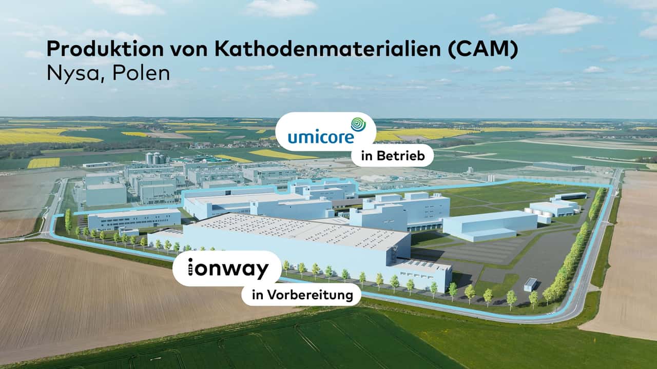 Neues Batteriematerialien-Werk von VW und Umicore
