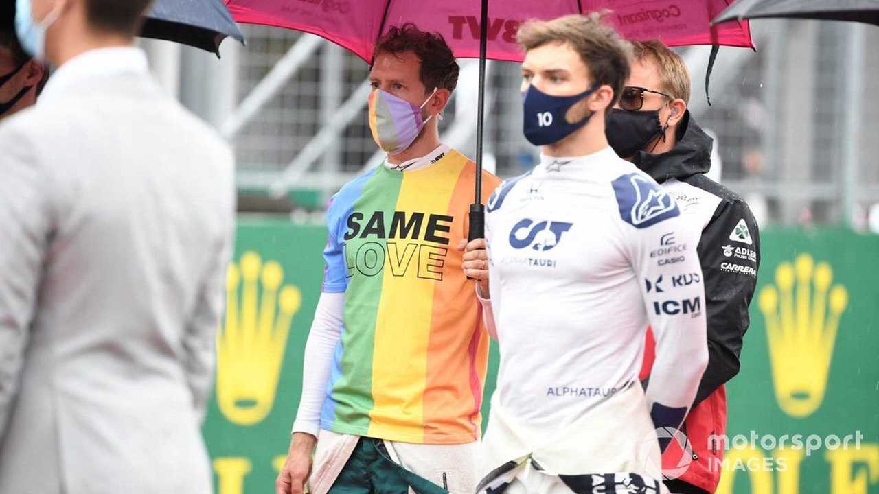 Sebastian Vettel and Pierre Gasly at Hungarian GP 2021