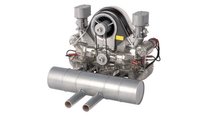 Motore Porsche Flat 4 356 in scala 1:3