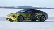 Der Prototyp der elektrischen Lotus-Limousine wird bei kaltem Wetter getestet