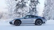 Photo d'espionnage de la Porsche 911 Dakar 2023 sans camouflage