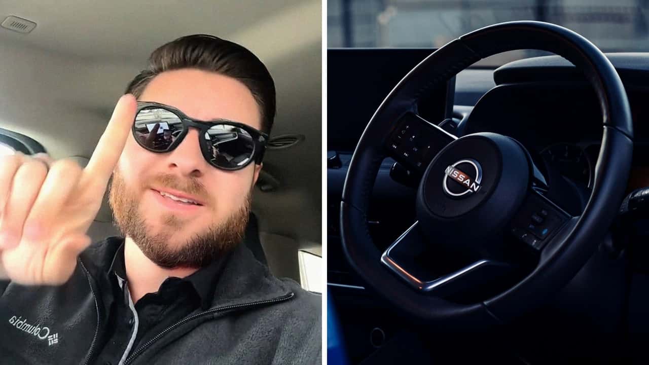 Mechanic appraises used Nissan. Then he realizes the customer is lying