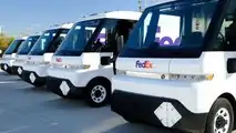 The first BrightDrop EV600 electric vans delivered to FedEx