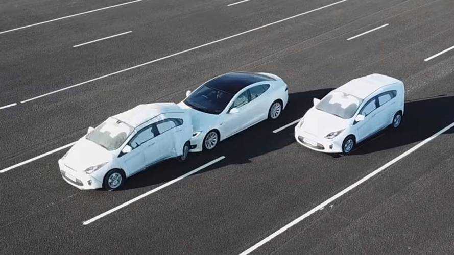 Tesla Model S autonomous collision