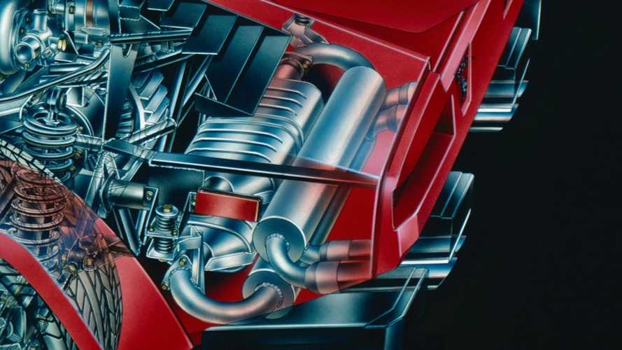 Lamborghini Countach cutaway drawing by David Kimble