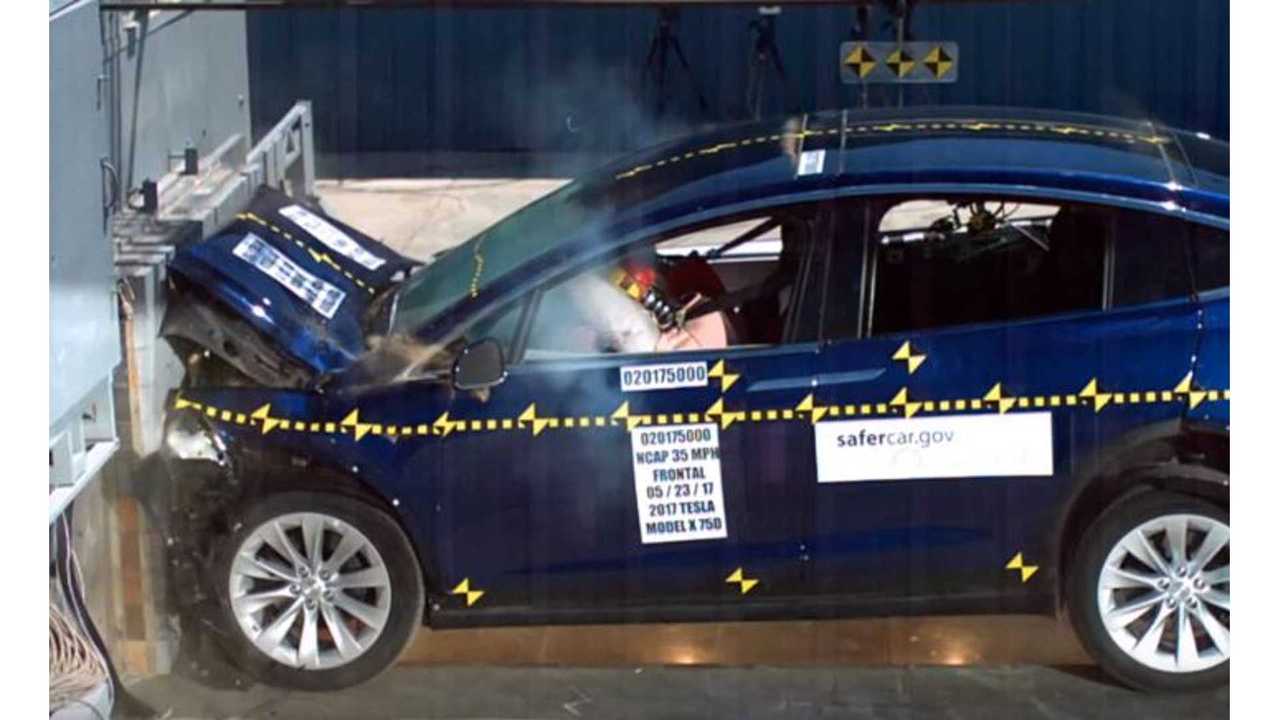 Tesla Model X Crash Tests Complete - 5 Stars In All Categories