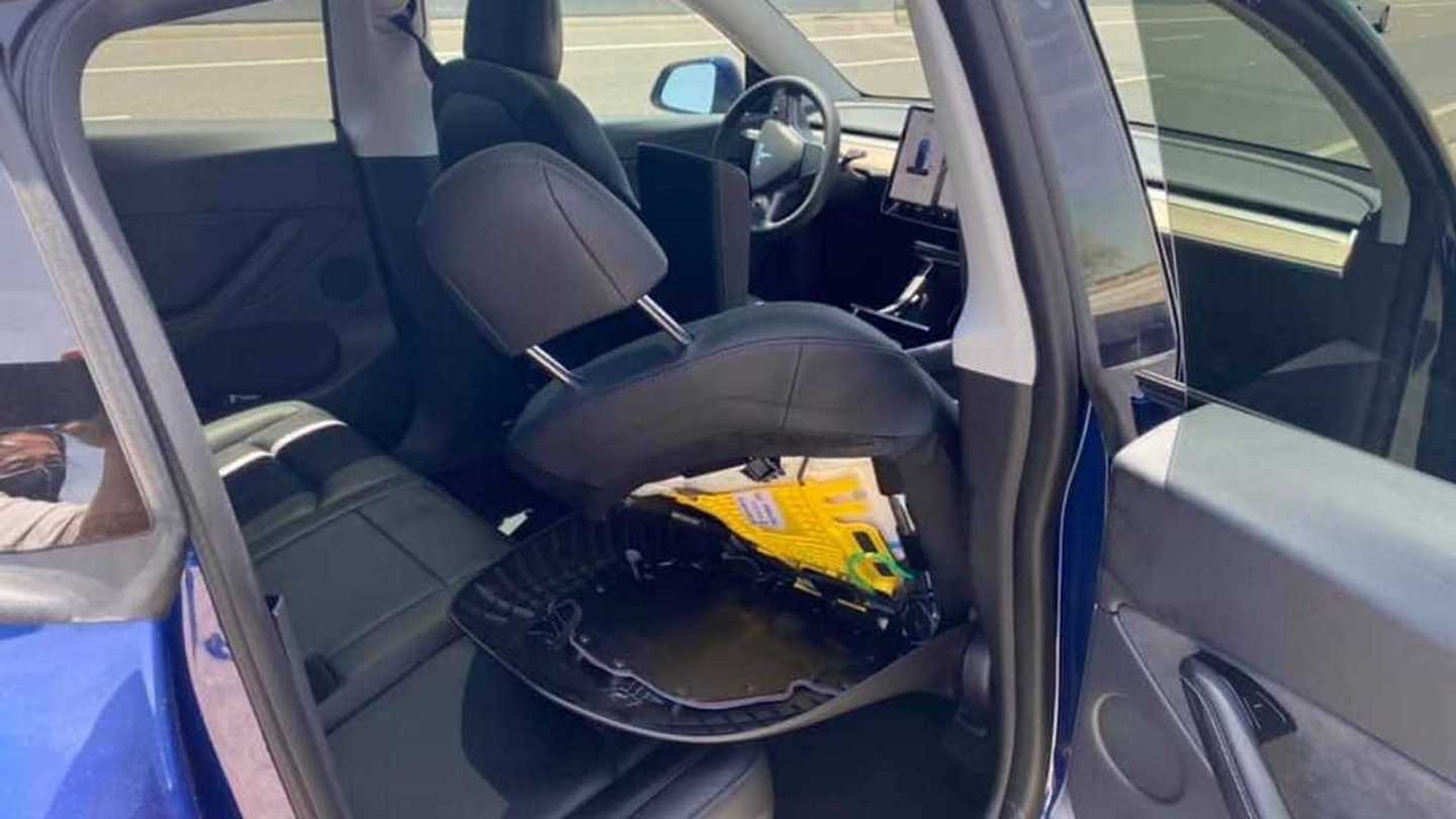 Tesla Model Y Rear Crash Shows Concerning Front Seat Damage