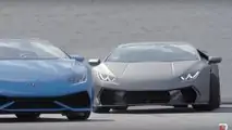 Lamborghini Huracan drifts at dealer