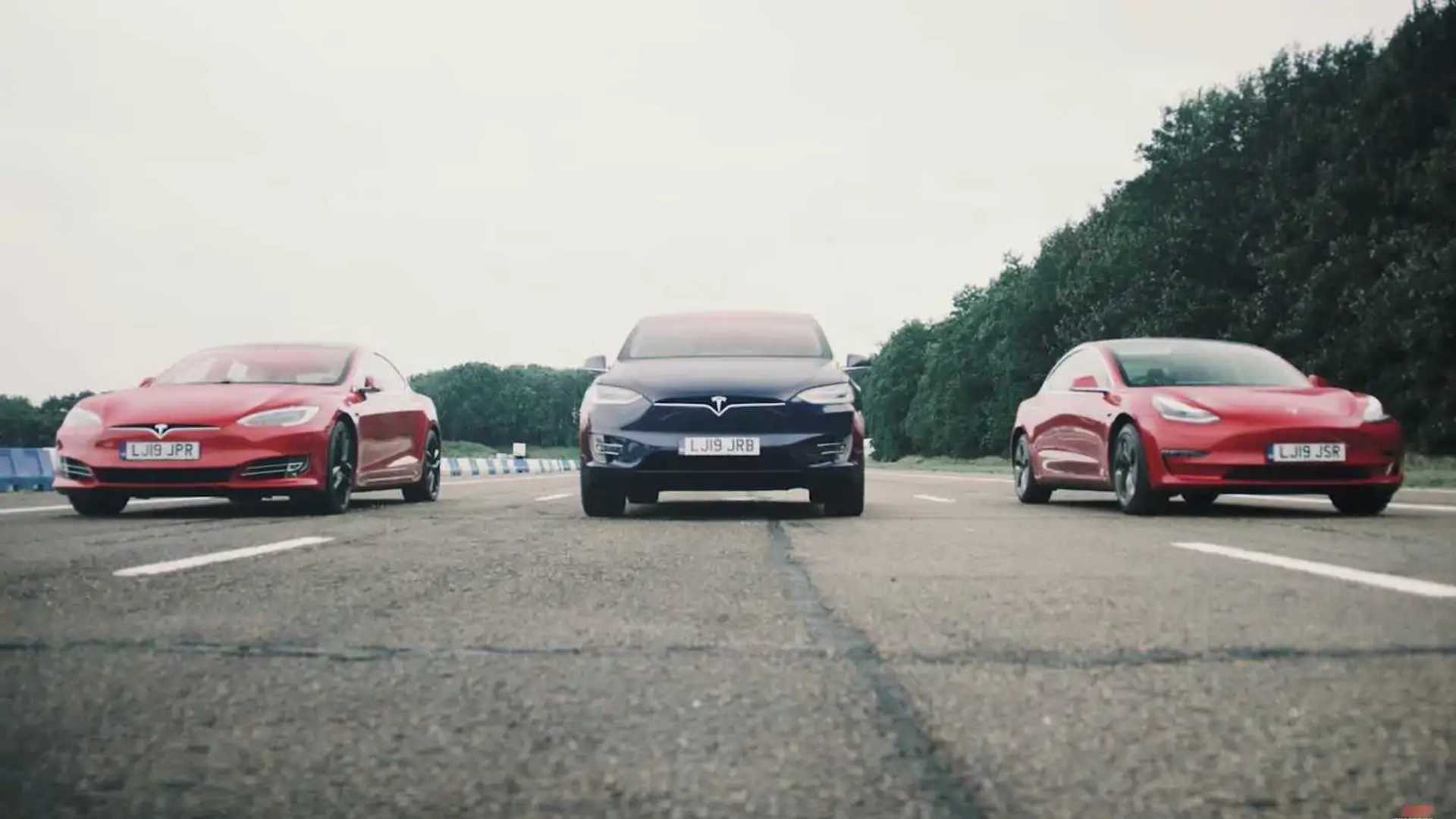 All Tesla Drag Race Video