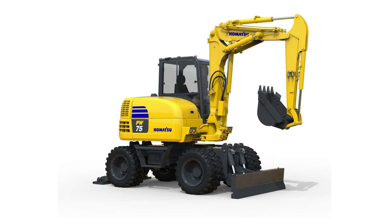 Komatsu a Bauma 2025: nuovo midi-escavatore gommato da 7,5 t