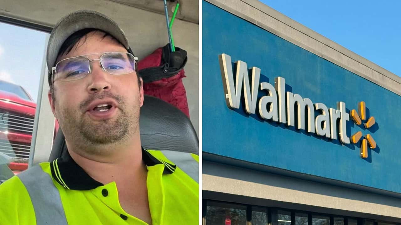 Man gets oil change at Walmart