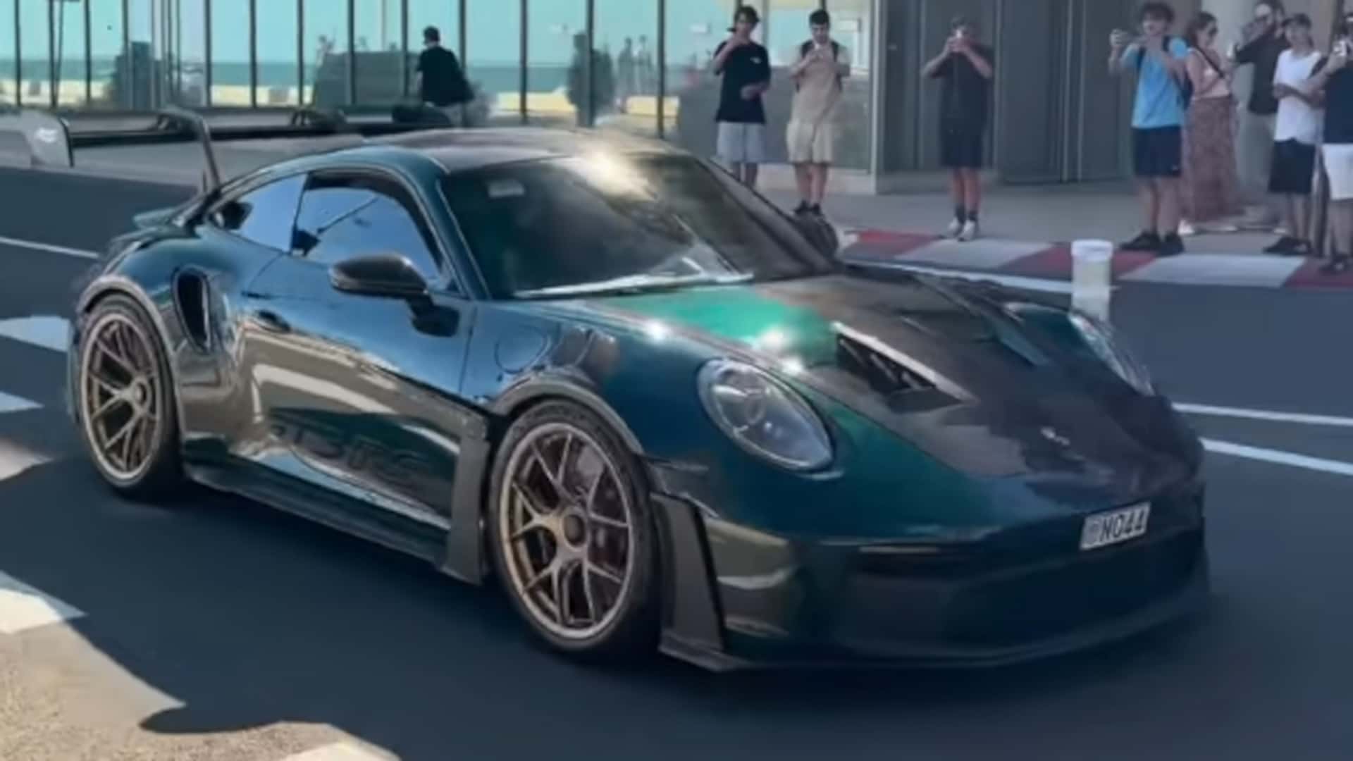 Lando Norris Turns Heads In Green Porsche 911 GT3 RS In Monaco