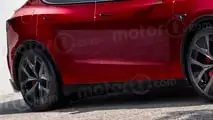 Extensor de alcance Tesla Model Y (2027), a renderização do Motor1.com