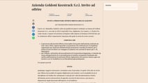 Goldoni Keestrack: asta aperta, offerta Asko taglia 50% lavoro