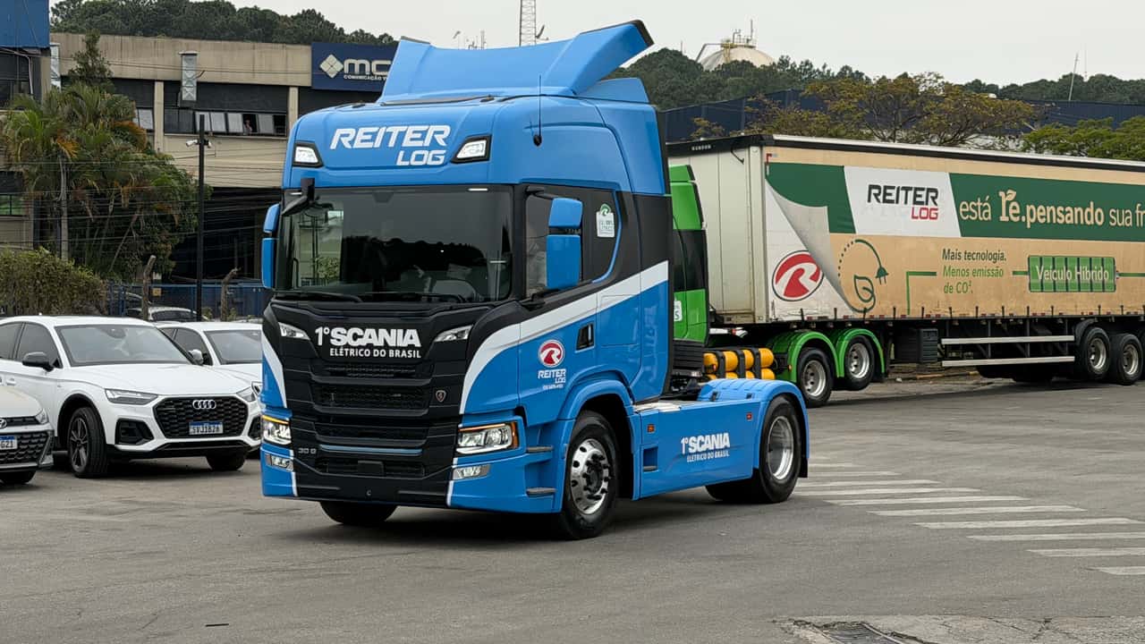 Primeiro caminhão elétrico da Scania estreia na Reiter Log
