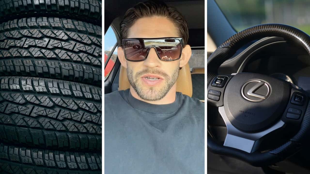 Man gets four new tires for his car