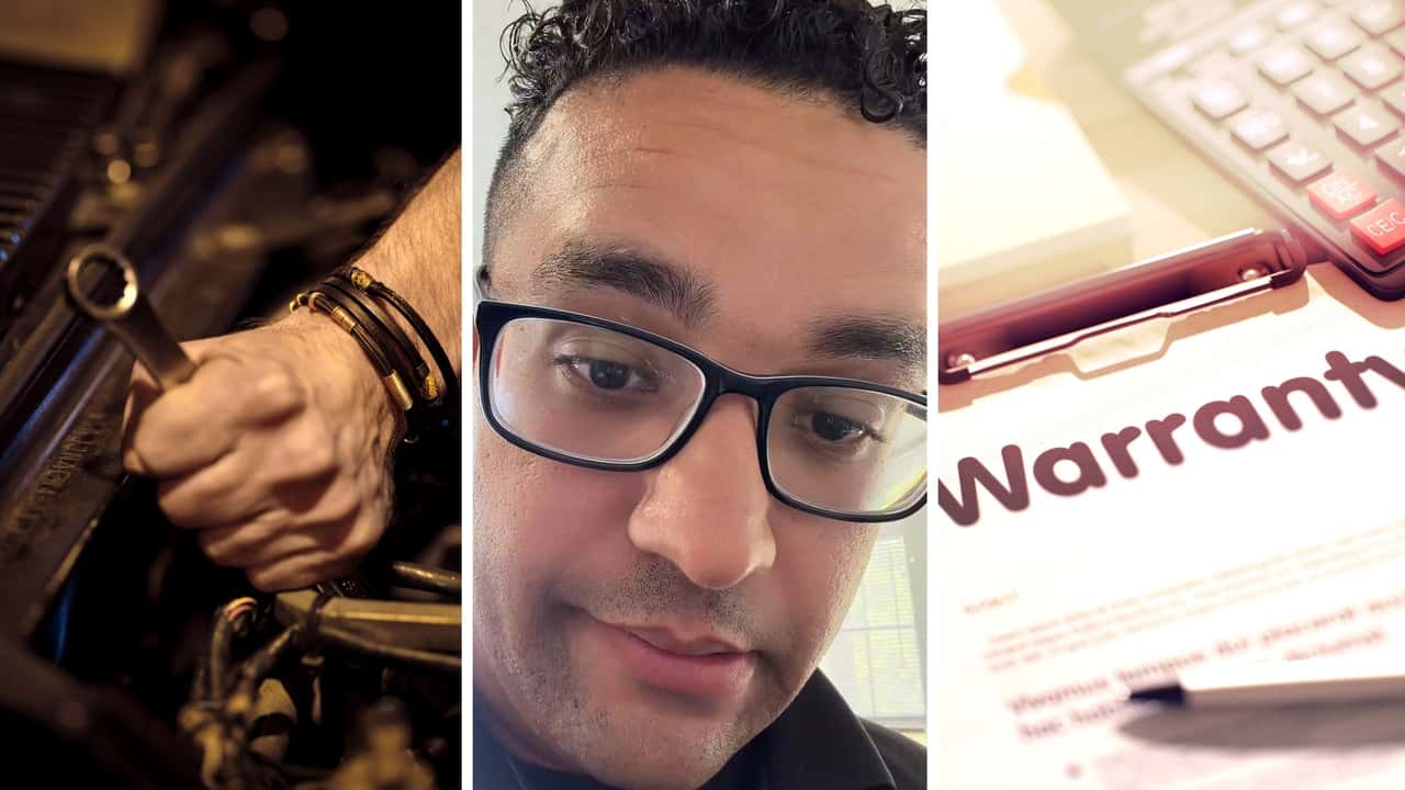 Mechanic works on car. Then he realizes his customer void the warranty without realizing it