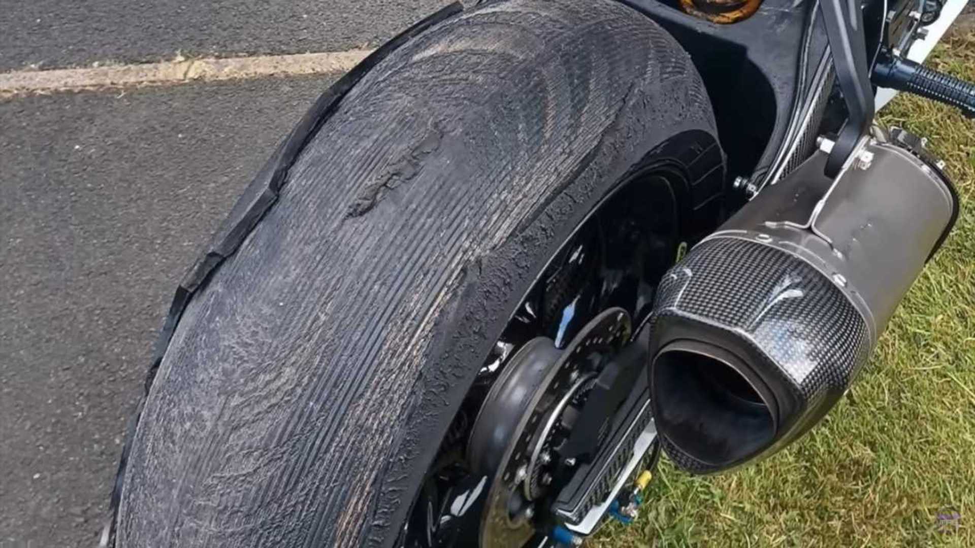 Tire Explosion Ends In A Dramatic North West 200 Save By Michael Dunlop