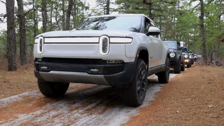 rivian r1t bronco wrangler off road water fording