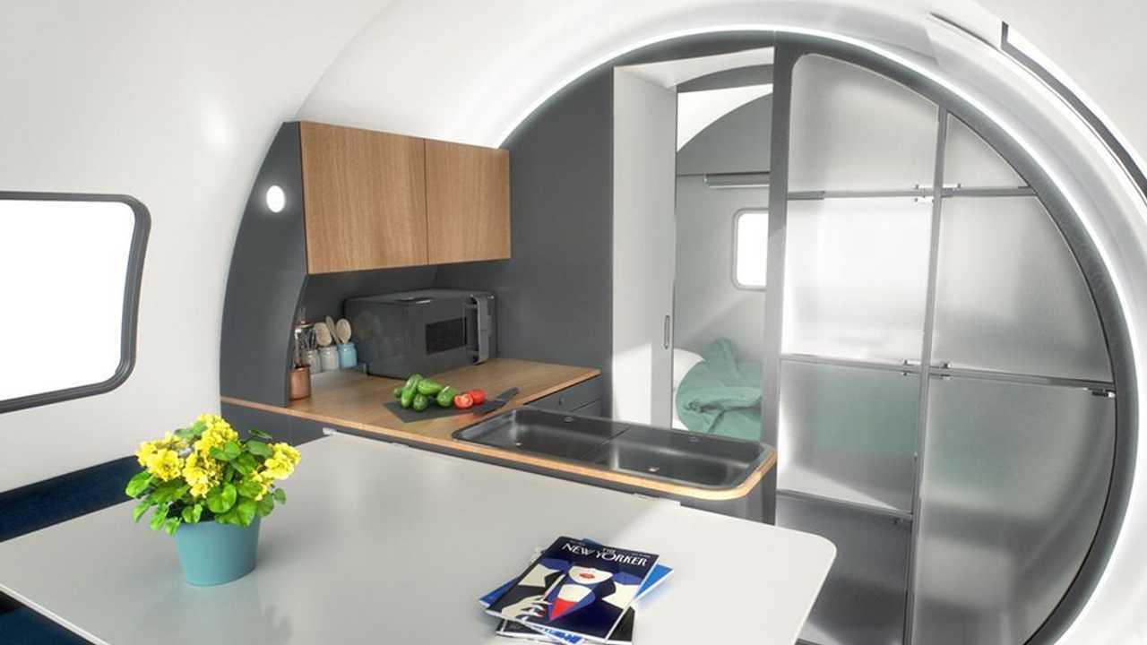 Interno del camper telescopico Beauer 3XC