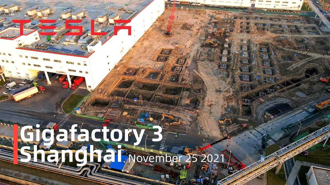 (November 25 2021)Tesla Gigafactory 3 Shanghai 4K Video (source: Jason Yang)