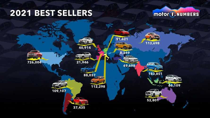 El mapa de los autos más vendidos del mundo en 2021