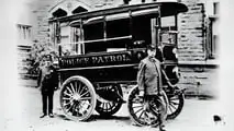 Akron, Ohio's first patrol car in 1899