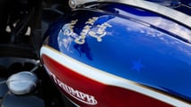 Sick, These Custom Painted Triumphs Celebrate Evel Knievel’s Rocket Jump