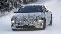 Audi A6 E-Tron Front View Spy Photo