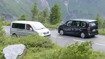 VW Transporter T7 neues Spionagefoto (neues und altes Modell)