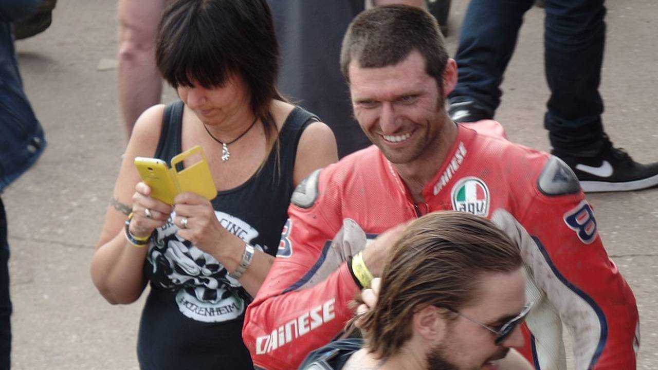 Guy Martin after a successful race