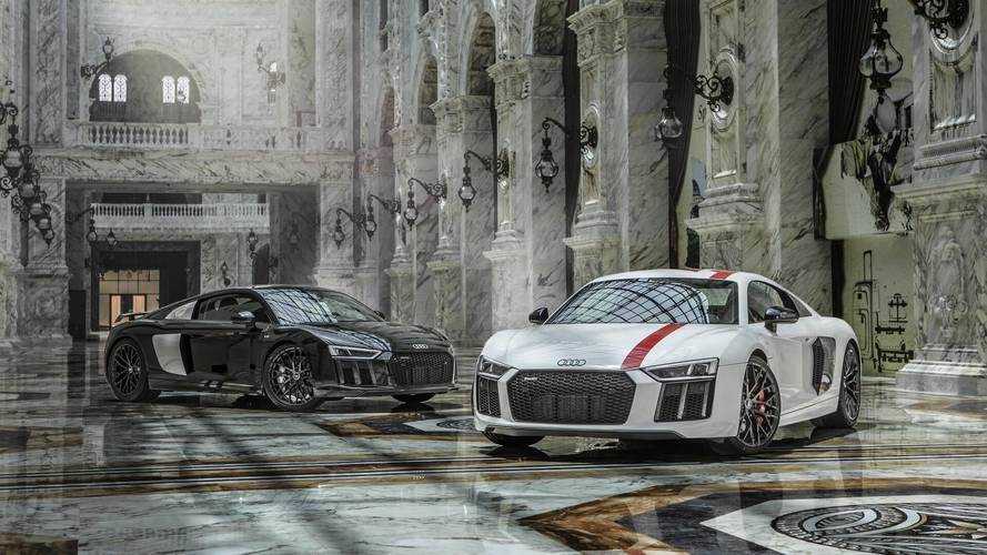Audi R8 V10 Plus ve R8 V10 RWS Al Hazm alışveriş merkezinde
