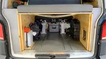 Flowcamper Casper VW T6 Camper Innenraum Hintere Lagerung