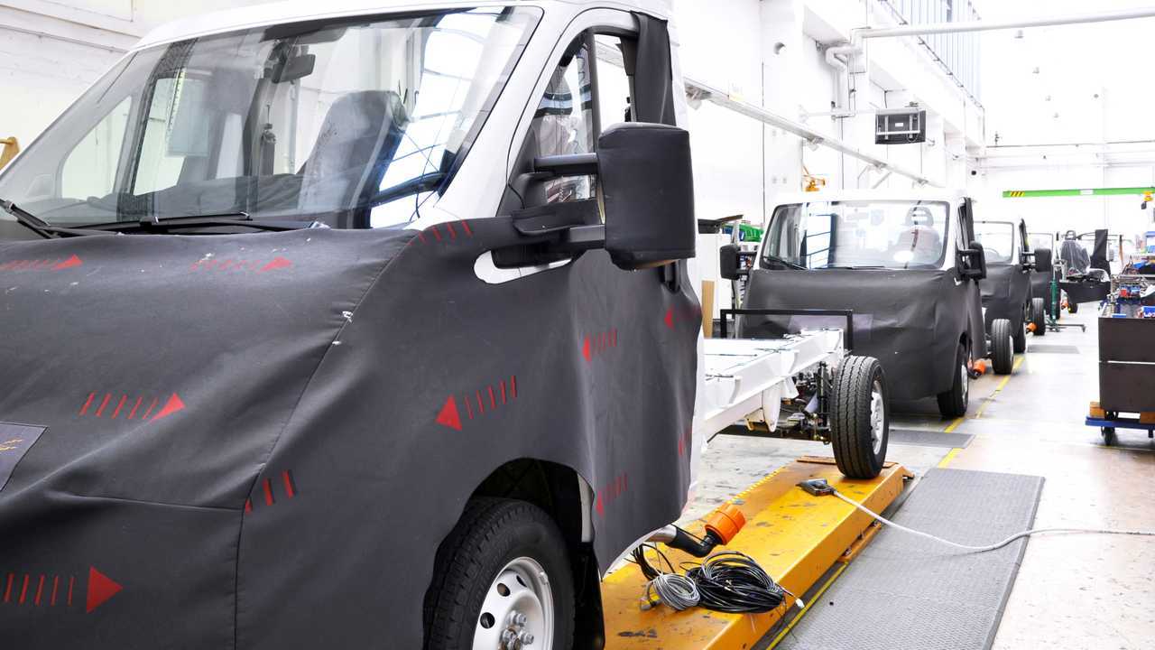 Manufacture of camper vans in factory