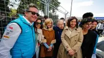 Alejandro Agag, CEO, Formula E, Jean Todt, FIA President, on the grid
