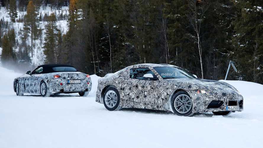 New Toyota Supra and BMW Z5 spied together