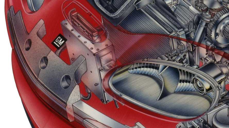 GM EV1 cutaway sketch by David Kimble