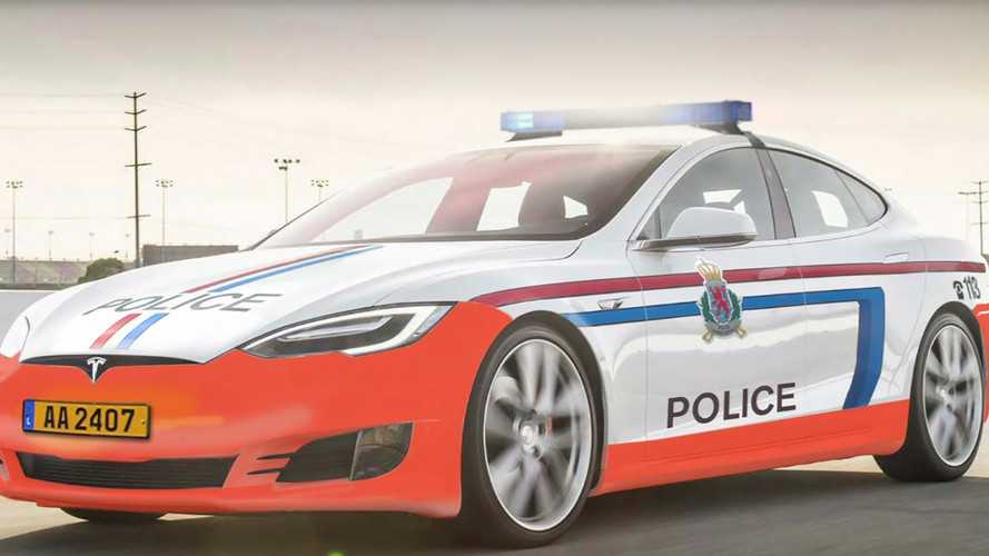 Tesla Model S Rendőrautó
