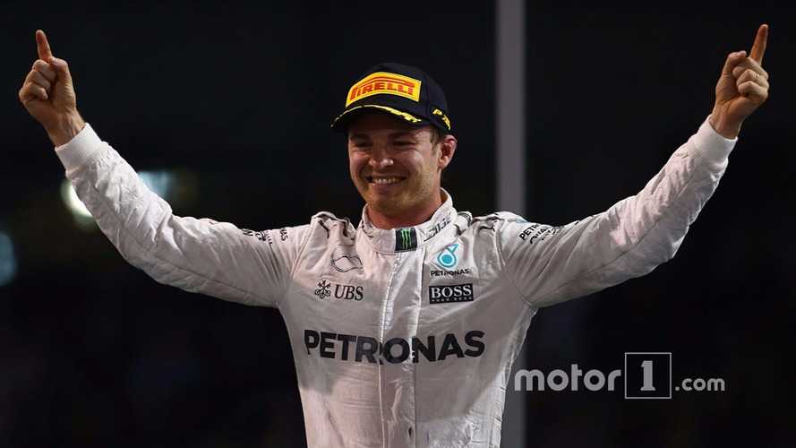 Podium: second place Nico Rosberg, Mercedes AMG F1