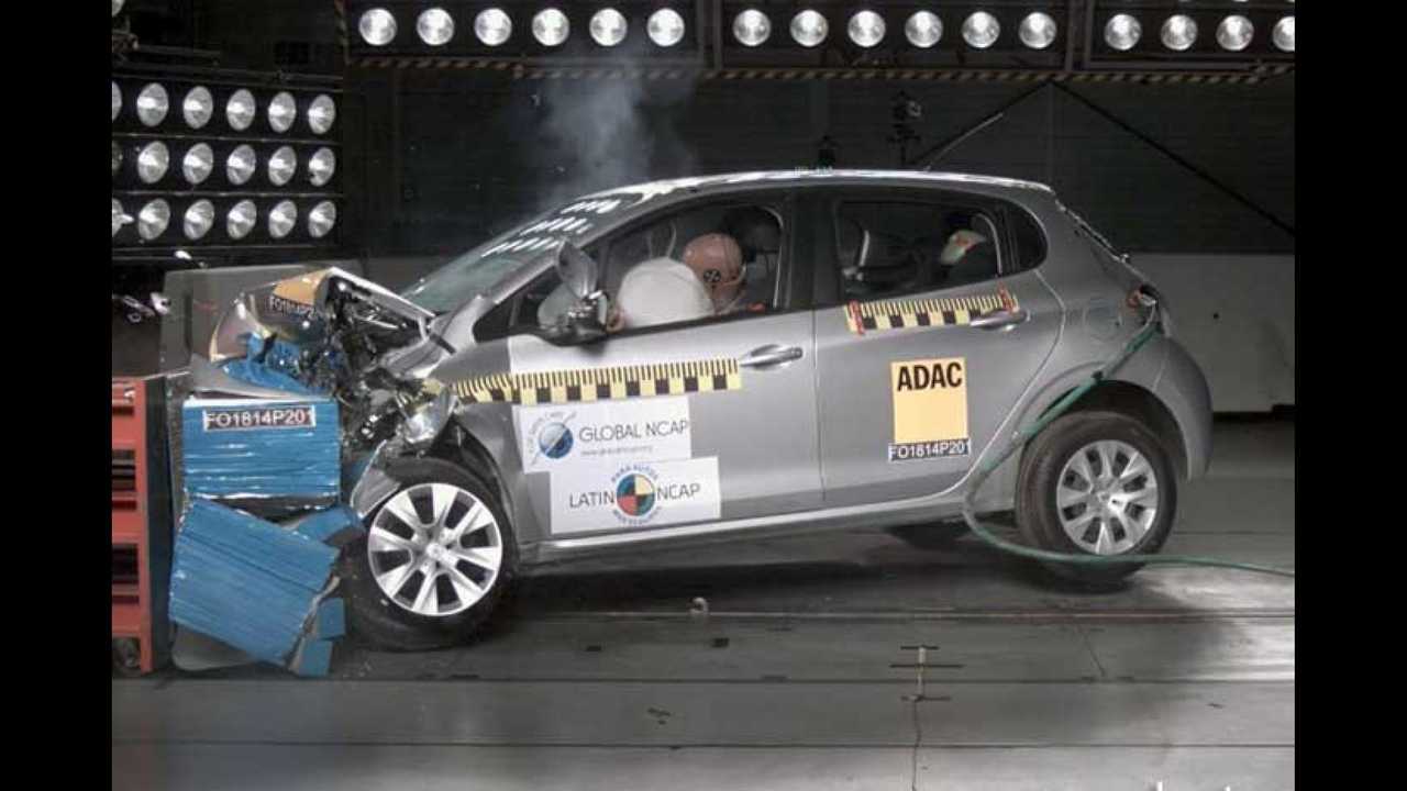 Latin NCAP: teste mais rigoroso faz Peugeot 208 cair e Kia Picanto zerar