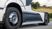 Mercedes GenH2 Truck: Die Wasserstoff-Tanks liegen zwischen den beiden Achsen