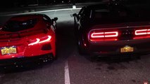 Chevy Corvette C8 Dodge Challenger Hellcat Exhaust Sound Video