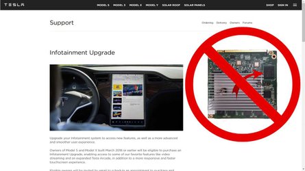 tesla offers infotainment upgrade mcuv1